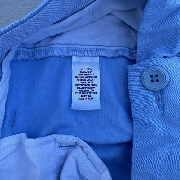 Caroline Blue Cotton Blend Shorts Size 8 Crown & Ivy - Picture 5 of 9